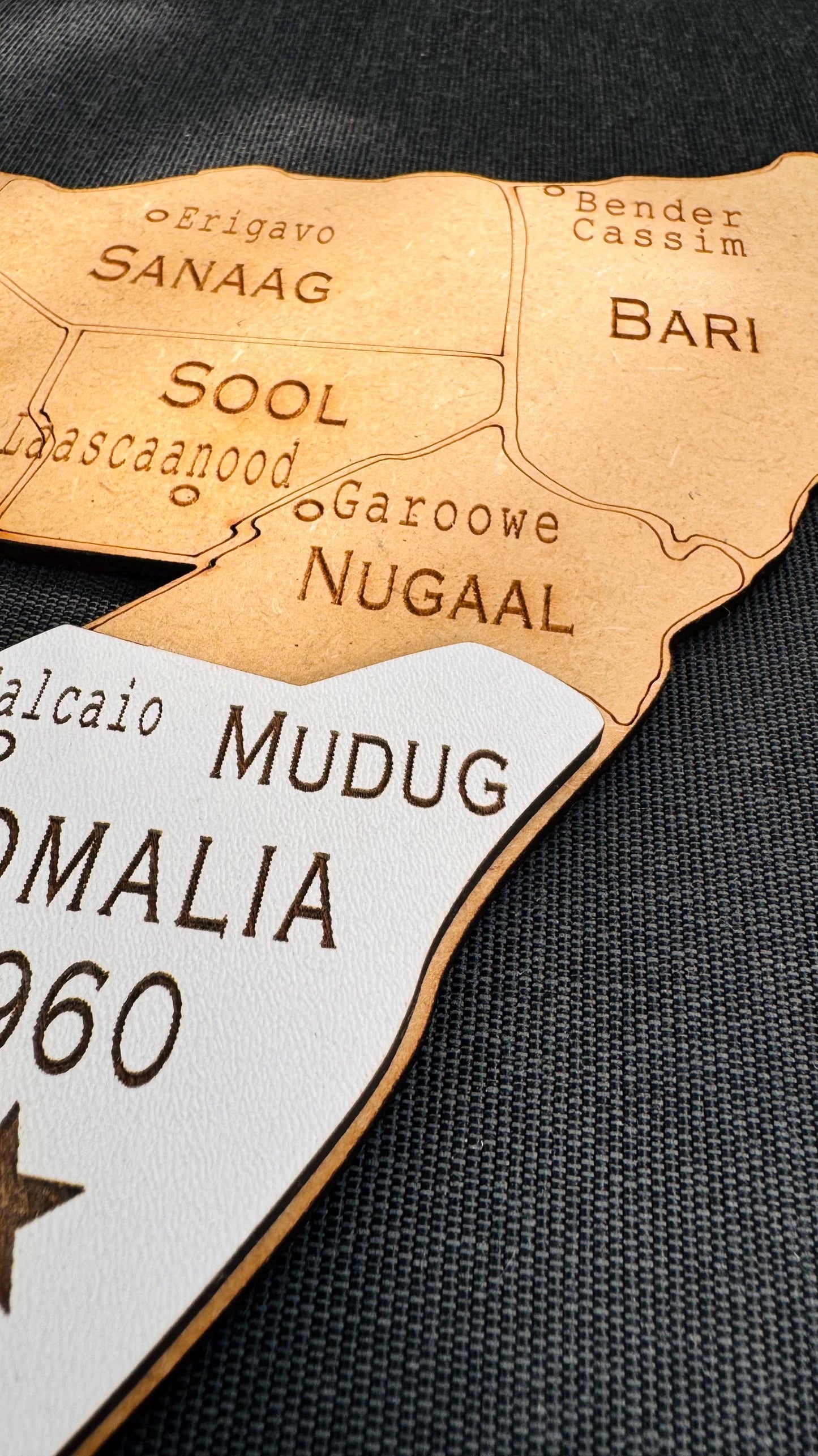 Wooden Somalia Map Push Pin Wall Art Islamic Decor Eid Gift