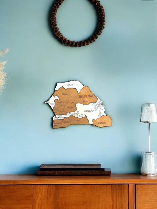 Wooden senegal Map Wall Art Engraved Decor Wooden World Map Unique Wall Decor African Wall Decor Push Pin Travel Ornament Unique Wall Decor